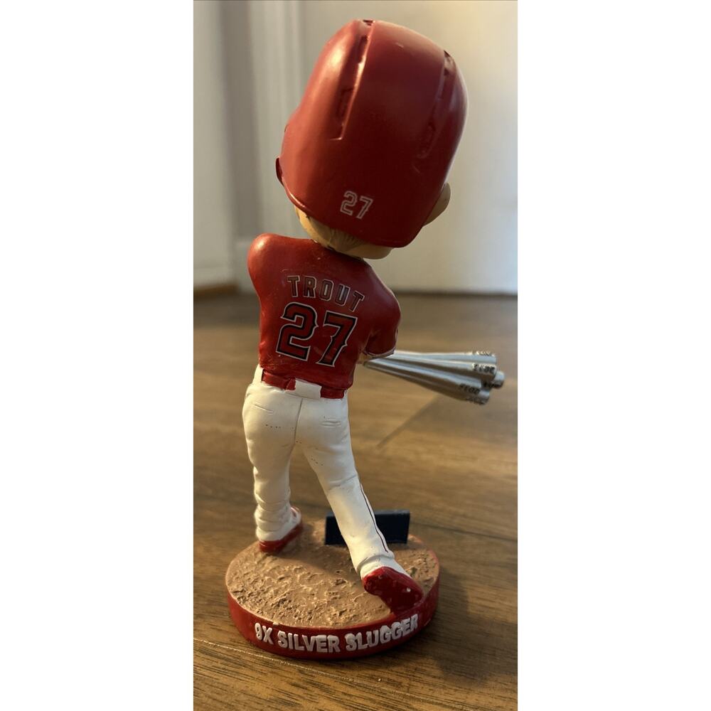 Mike Trout Silver Slugger 2022 Angels Bobblehead Baseball Very Good Has Box - Picture 2 of 14